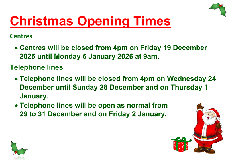 Christmas Closing Times 