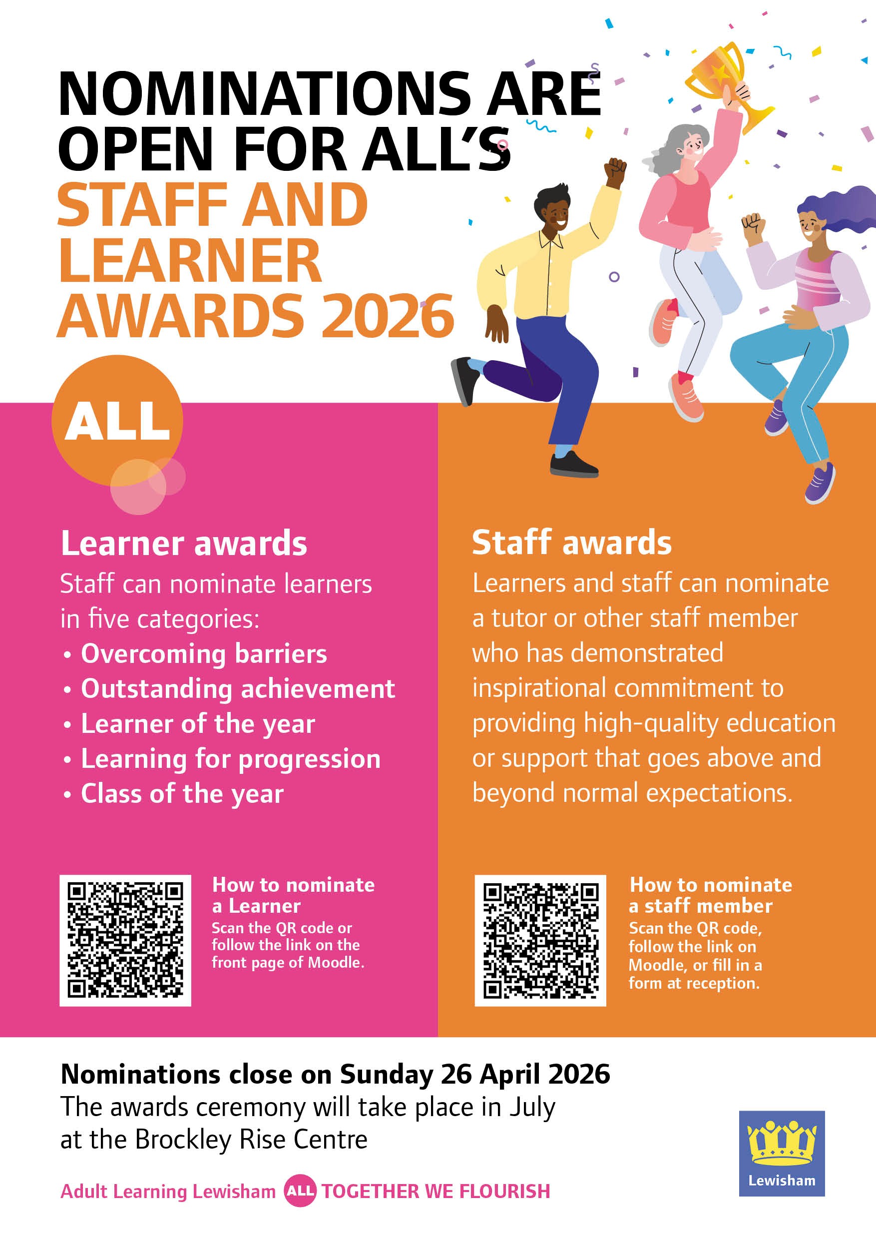 Staff and Learner awards 2026